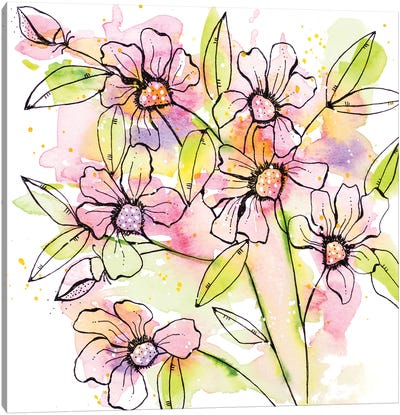A Splash of Beauty Florals Canvas Art Print