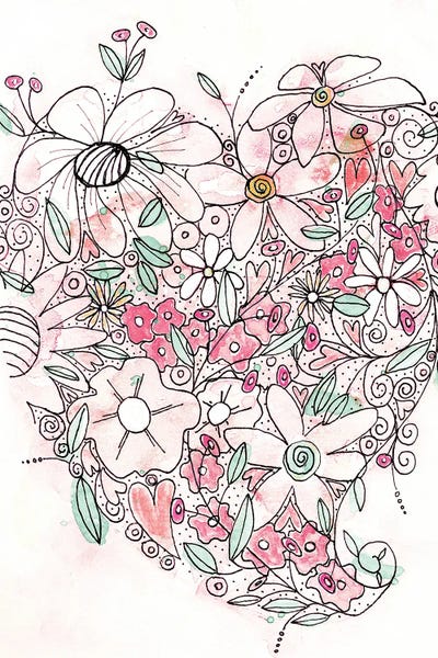 Blooming Heart I by Krinlox canvas print