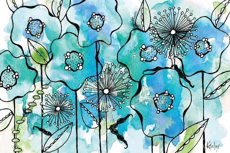 Blue Tone Garden Art Print by Krinlox | iCanvas