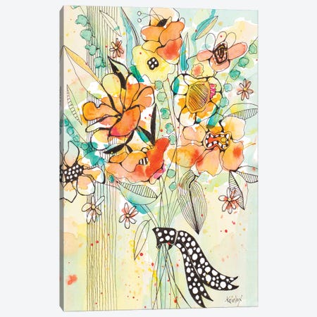 Bursting Wildflower Bouquet Canvas Print #KLX22} by Krinlox Canvas Wall Art