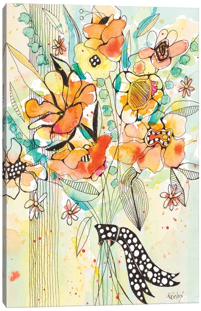 Bursting Wildflower Bouquet Canvas Art Print