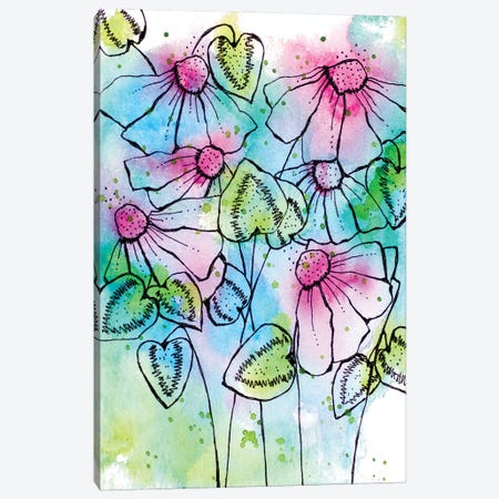 Vibrant Bursts and Blossoms Canvas Print #KLX31} by Krinlox Canvas Print