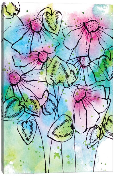 Vibrant Bursts and Blossoms Canvas Art Print