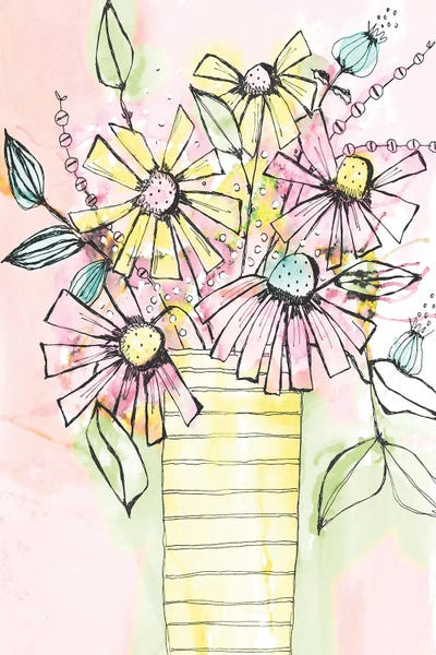 Wildflowers Vase by Krinlox multi panel art