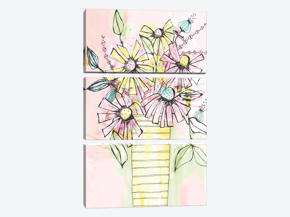 Wildflowers Vase by Krinlox 3-piece Art Print
