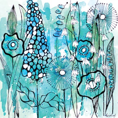 Cool Floral Day by Krinlox canvas print