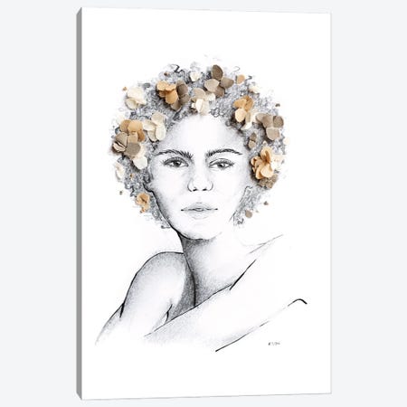 Flower Child Canvas Print #KLY11} by Kelly Lottahall Canvas Artwork