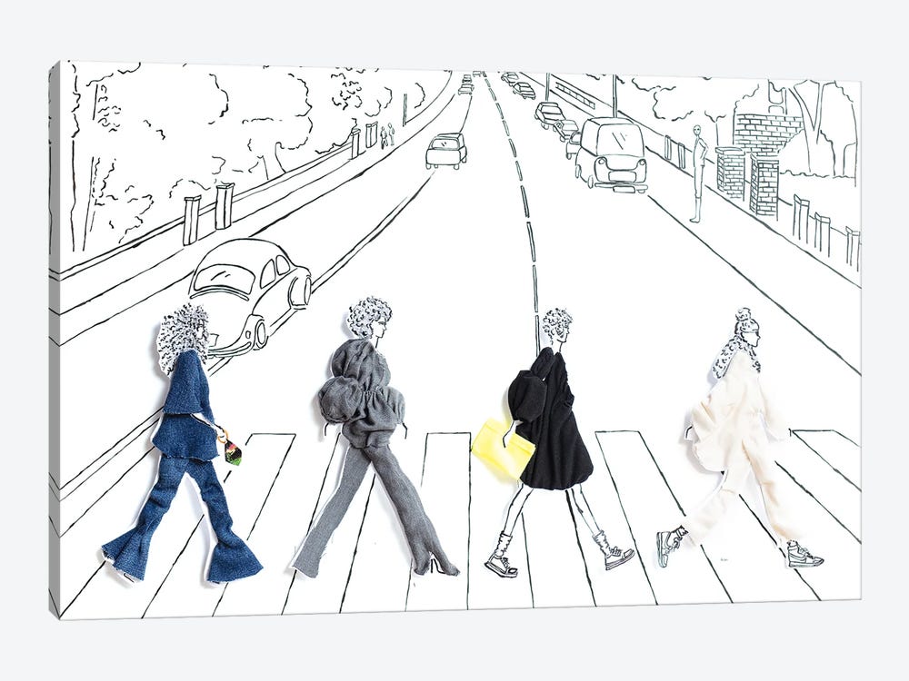 Abbey Road Girls by Kelly Lottahall 1-piece Canvas Artwork