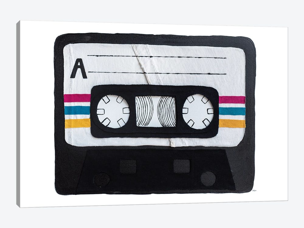 Casette Tape by Kelly Lottahall 1-piece Canvas Art Print