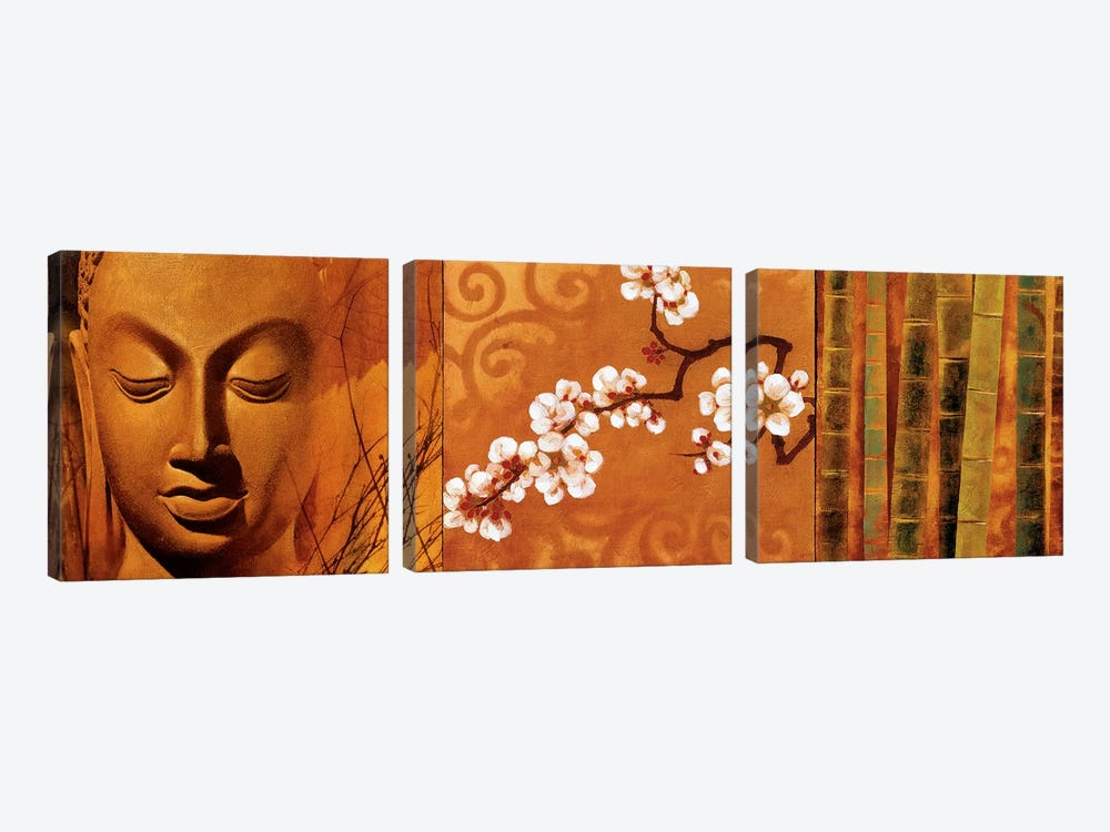 Buddha Panel I by Keith Mallett 3-piece Canvas Art