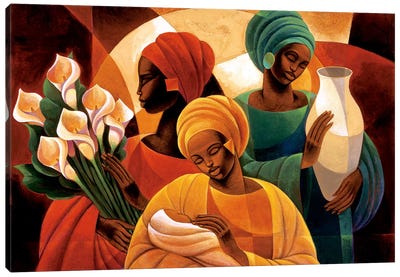 Caress Canvas Art Print - African Heritage Art