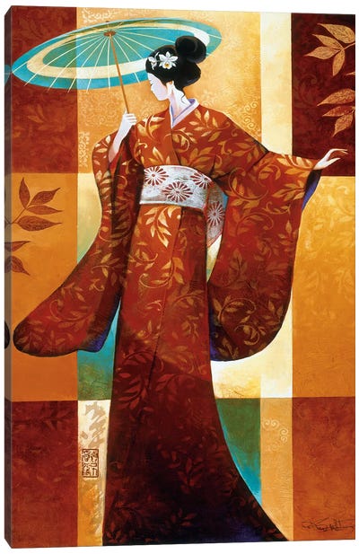 Misaki Canvas Art Print - East Asian Culture