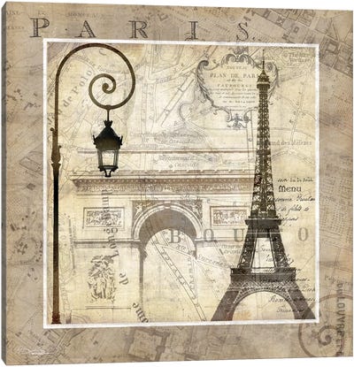 Paris Holiday Canvas Art Print - Arches