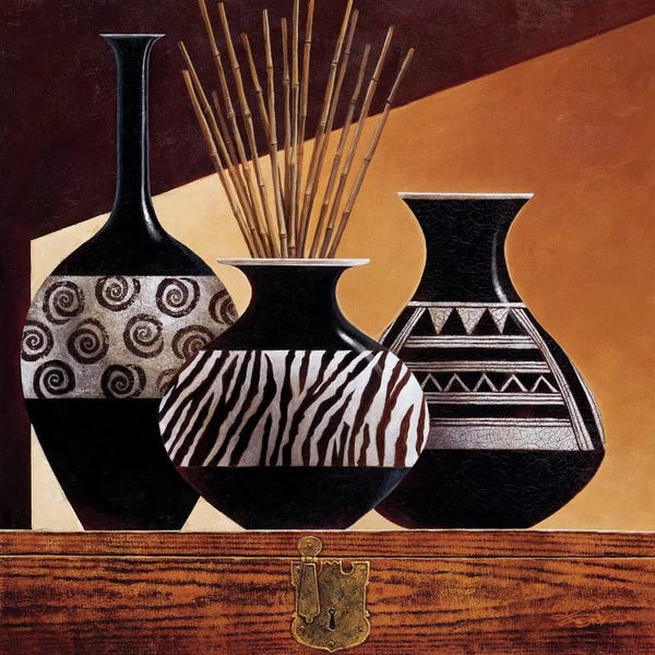 Keith Mallett: Patterns In Ebony I by Keith Mallett