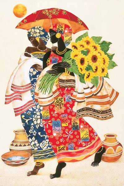 African Heritage: Sunflowers by Keith Mallett