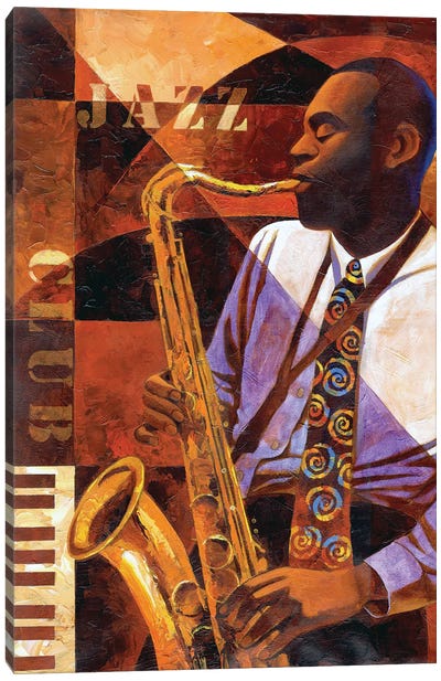 Jazz Club Canvas Art Print - Jazz Art