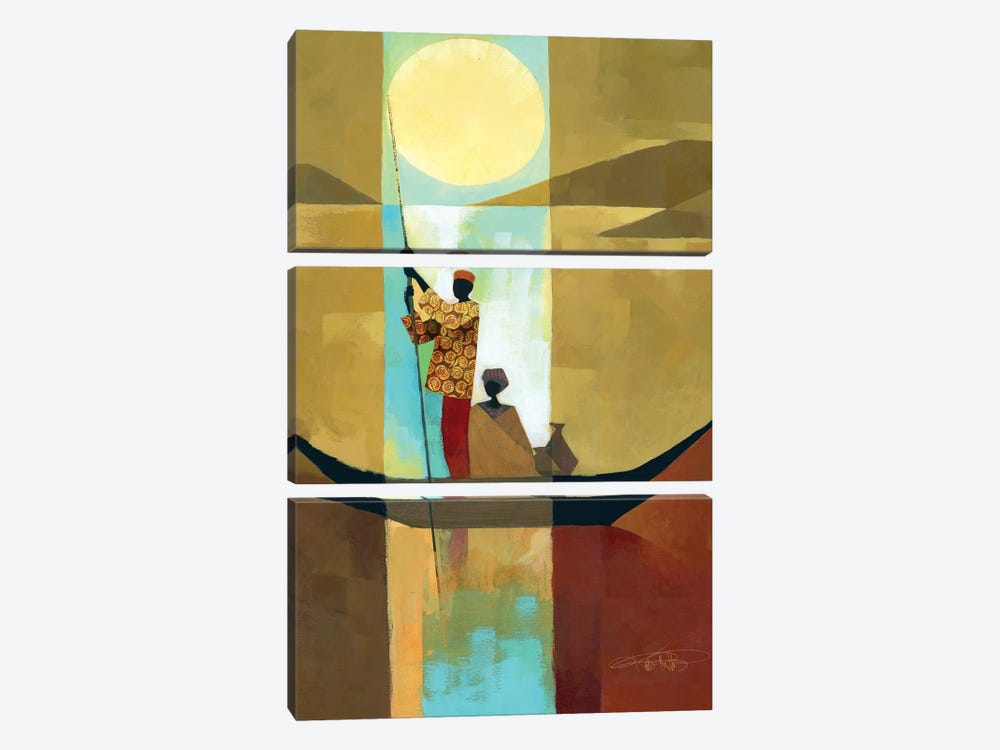 On The River I by Keith Mallett 3-piece Art Print