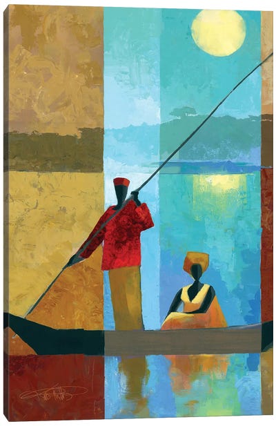 On The River II Canvas Art Print - African Culture