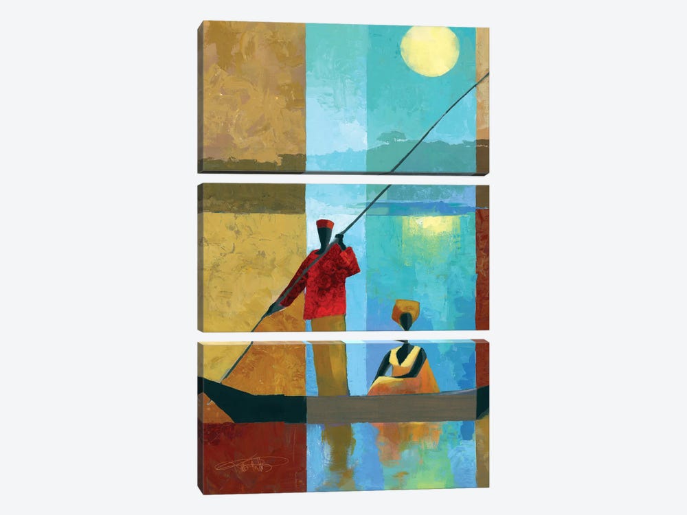 On The River II by Keith Mallett 3-piece Canvas Artwork