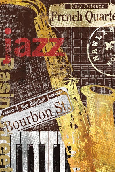 Black & Dark Art - Canvas Prints: N'awlins by Keith Mallett