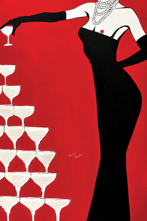 Lady Decadence A Little Oops Champagne Moment by Kristina Mallen wall art