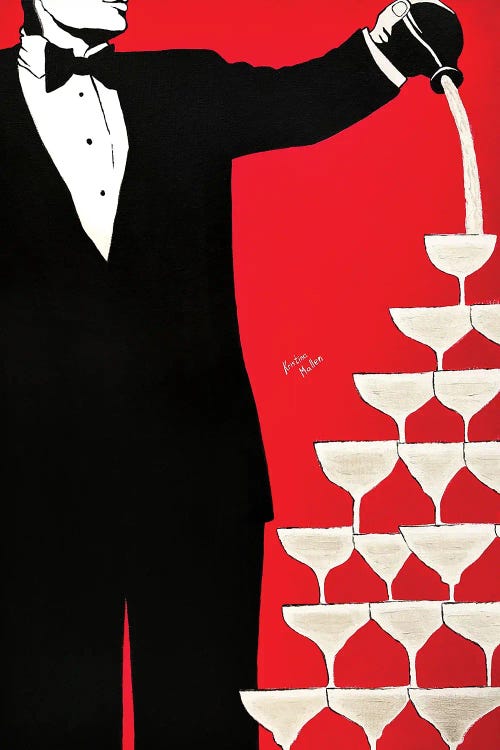 Champagne From A Gentleman by Kristina Mallen wall art