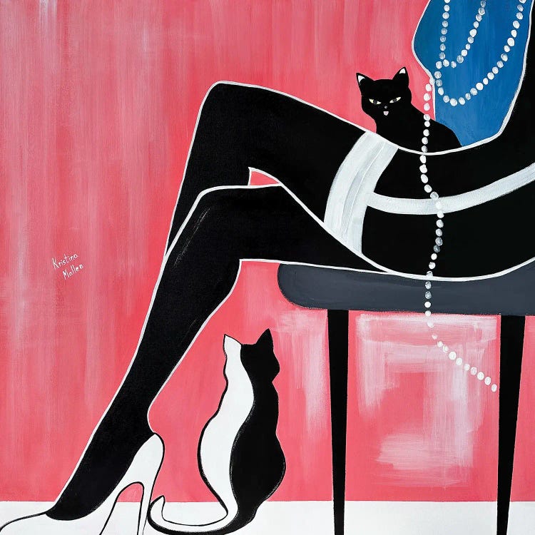 Jealous Cats by Kristina Mallen wall art