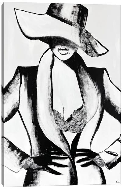 Mademoiselle Canvas Art Print - Women's Coat & Jacket Art
