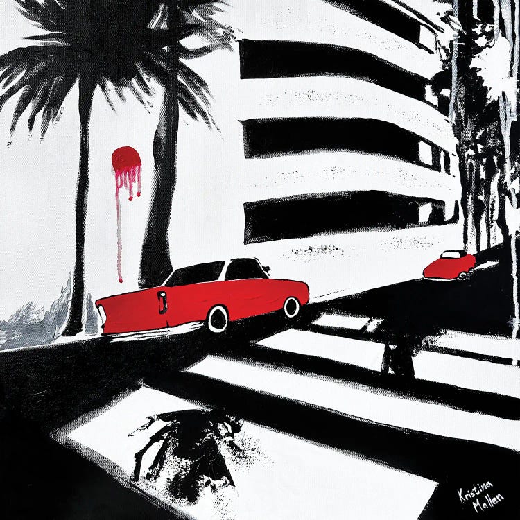 Melting Sun On Sunset Boulevard by Kristina Mallen wall art