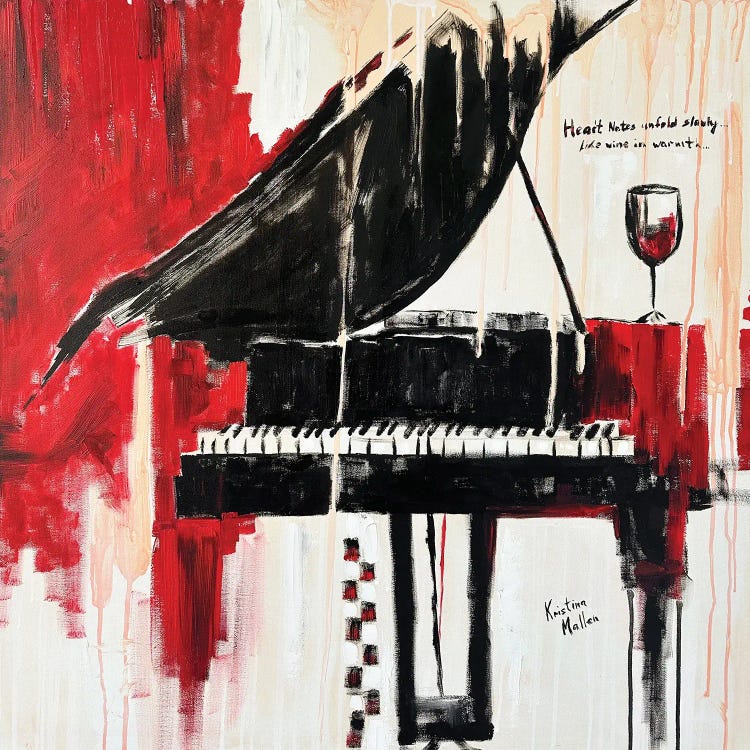 Heart Notes Unfold Slowly by Kristina Mallen wall art