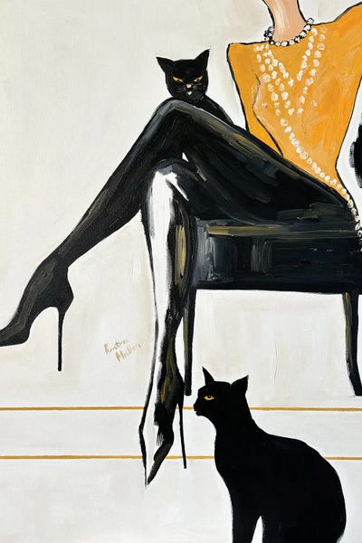 Fine Art Print: Jealous Cats II by Kristina Mallen