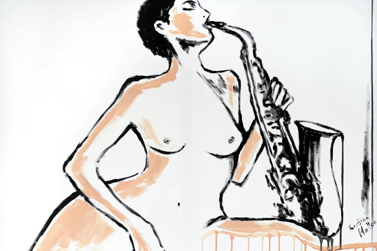 Solo Sax by Kristina Mallen canvas print