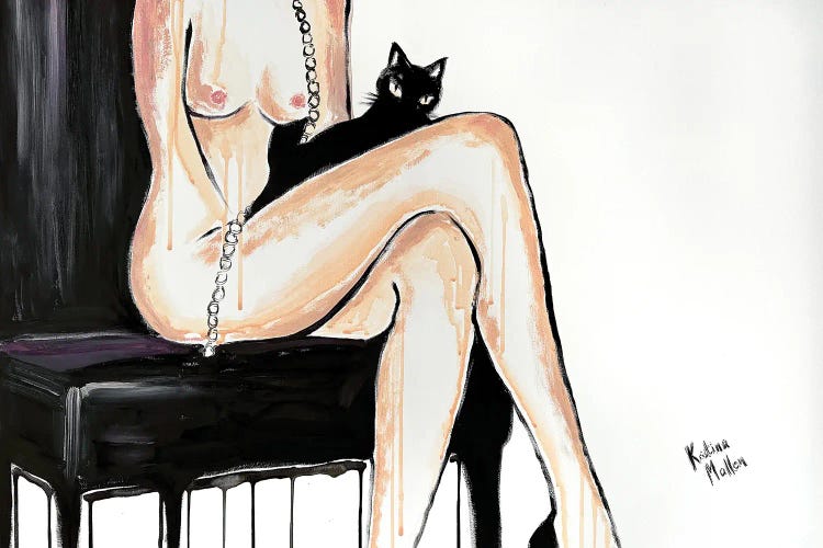 Jealous Cat by Kristina Mallen canvas print