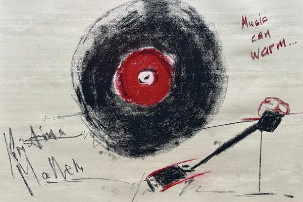 Vinyl Records: Music Can Warm by Kristina Mallen