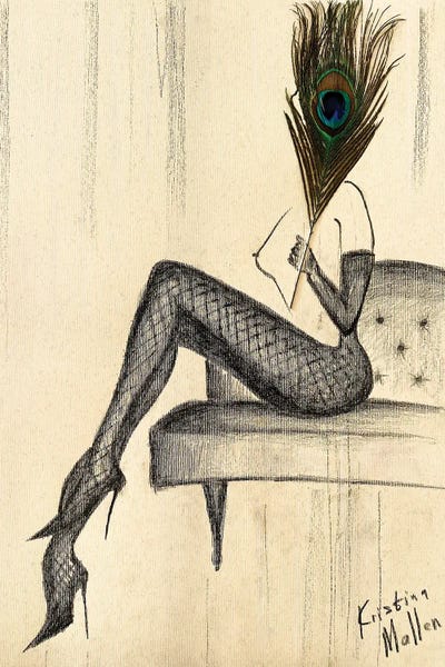 Kristina Mallen: The Lady Behind A Peacock Feather by Kristina Mallen