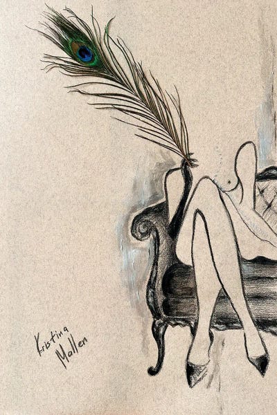 Kristina Mallen: The Lady With A Peacock Feather by Kristina Mallen