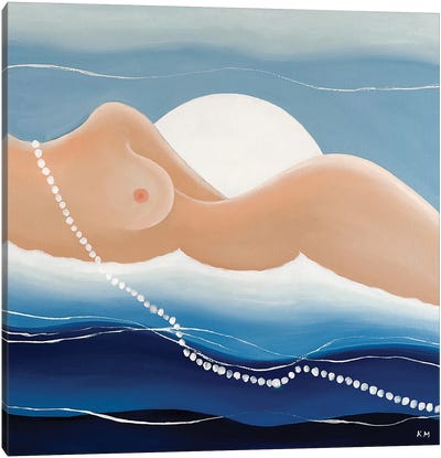 Paloma On The Côte D'Azur Canvas Art Print - Kristina Malashchenko