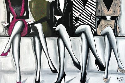 Kristina Mallen - Framed Fine Art Prints: Ladies' Cocktail Conversation by Kristina Mallen