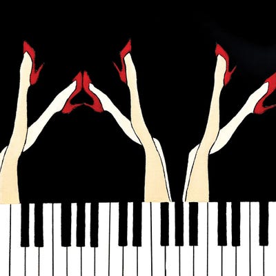 Divas De Jazz by Kristina Mallen framed wall art