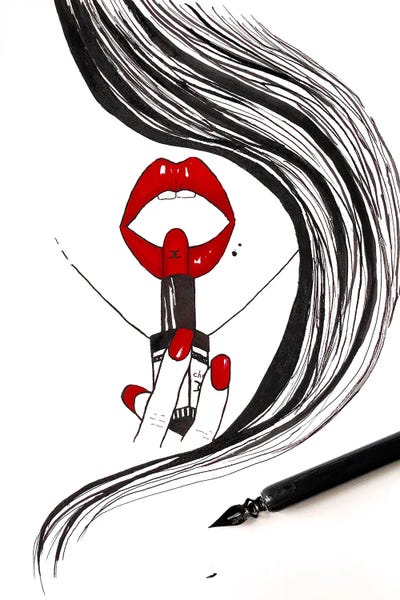 Make-Up: Red Lipstick by Kristina Mallen