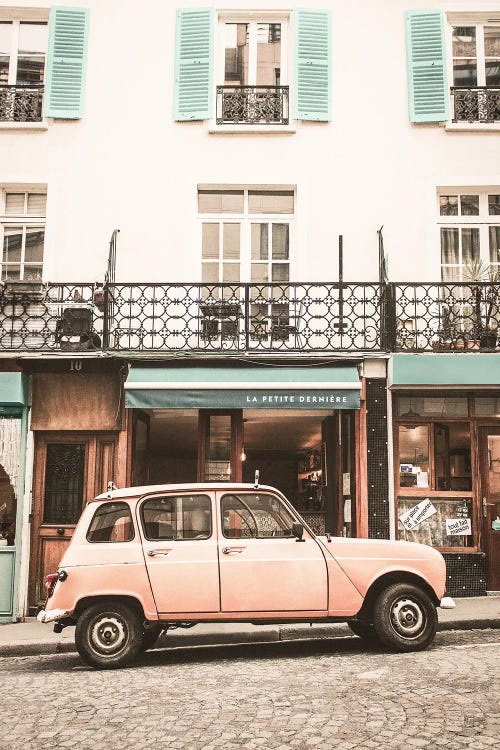 Pink Car In Paris by Karen Mandau wall art