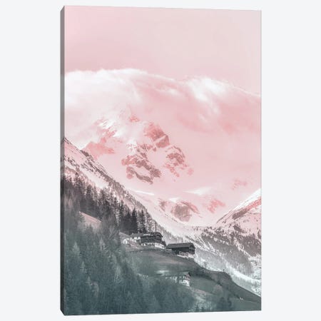 Pink Mountain Landscape Canvas Print #KMD112} by Karen Mandau Canvas Wall Art