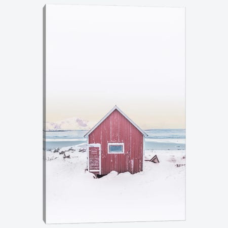 Pink Scandinavian Cabin Canvas Print #KMD118} by Karen Mandau Canvas Wall Art