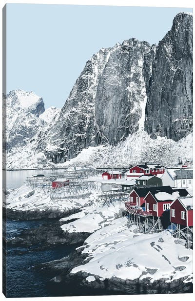 Scandinavian Winter Landscape Norway Canvas Art Print - Karen Mandau