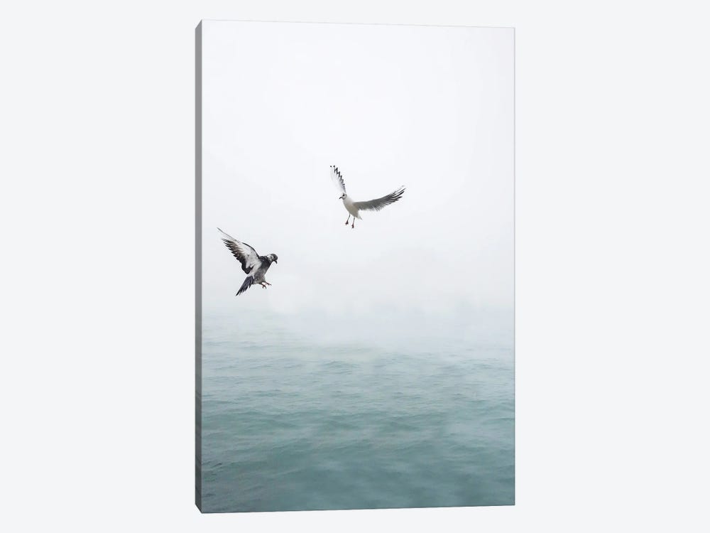 Seagulls Flying Over The Ocean by Karen Mandau 1-piece Art Print