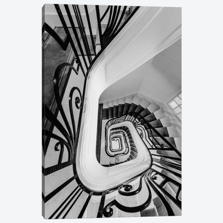 Staircase Black And White Canvas Print #KMD144} by Karen Mandau Canvas Artwork