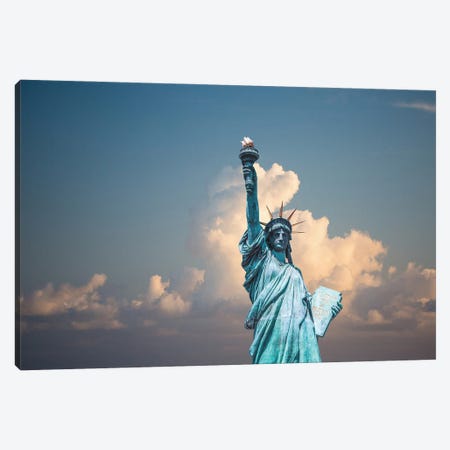 Statue Of Liberty Canvas Print #KMD146} by Karen Mandau Canvas Wall Art