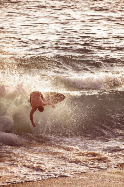 Surfer In The Waves by Karen Mandau art print