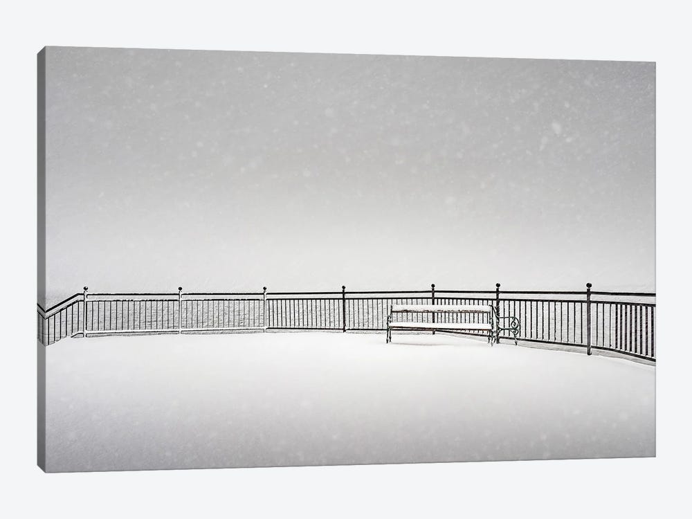 Bench In The Snow by Karen Mandau 1-piece Canvas Art Print