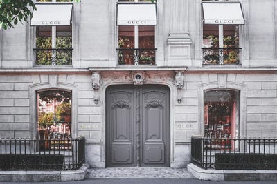 Gucci Storefront Paris by Karen Mandau canvas print